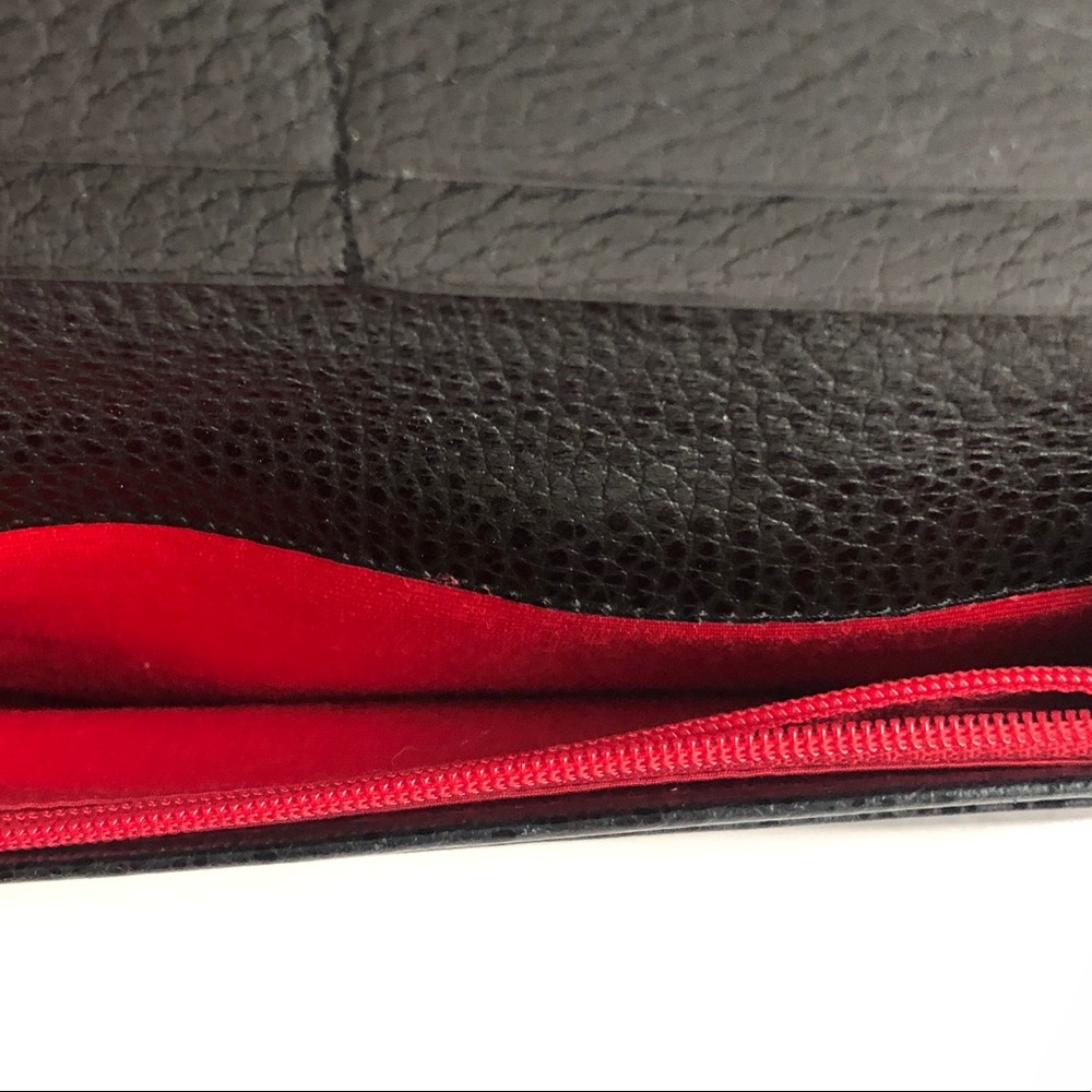Relisted - Shanghai Tang Black/Red Star Leather Wallet - Picture 4 of 6